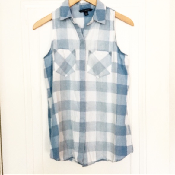 Zac & Rachel Tops - Zac & Rachel Sleeveless Checkered Shirt